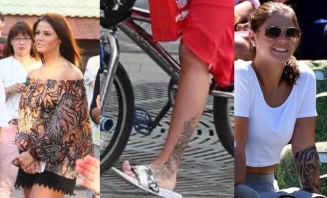 Some glimpse of Lina Meyer’s tattoos.